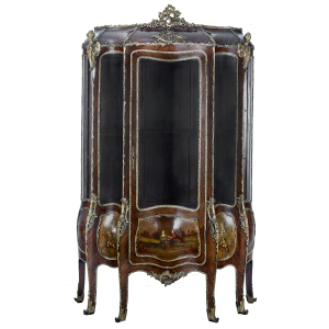French 19th Century Gilt Bronze Vernis Martin Vitrine Cabinet