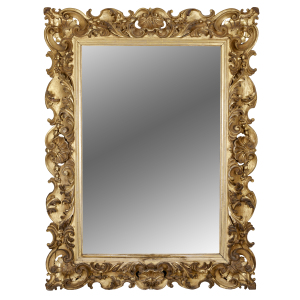 Large Italian 19th Century Carved Giltwood Mirror