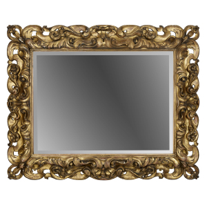 Large Italian 19th Century Carved Giltwood Mirror