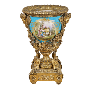 Sevres-style porcelain compote