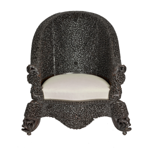 19th Century Carved Filigreed Burmese Chair