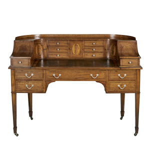 Edwardian Satinwood Carlton House Desk