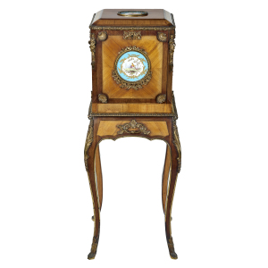 Louis XV Style Ormolu-Mounted Jewel Casket with Sevres Porcelain Panels