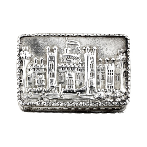 Victorian Silver Gilt Castle-Top Vinaigrette, Windsor Castle