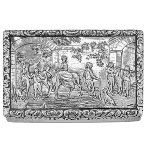 Antique William IV Scottish Sterling Silver Snuff Box James Naismith