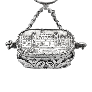 Antique Victorian Sterling Silver Castle-Top Vinaigrette Windsor Castle