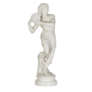 Italian 19th Century White Carrara Marble Figure of a Neapolitan Dancer