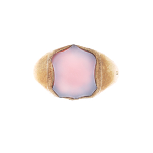 18ct Yellow Gold Agate Signet Ring