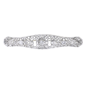 Platinum Art Deco Diamond Brooch
