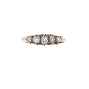 18ct Yellow Gold Diamond Five Stone Ring